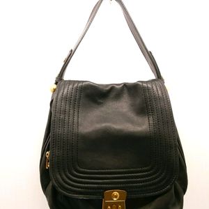 Marc Jacobs dark green butter leather top handle